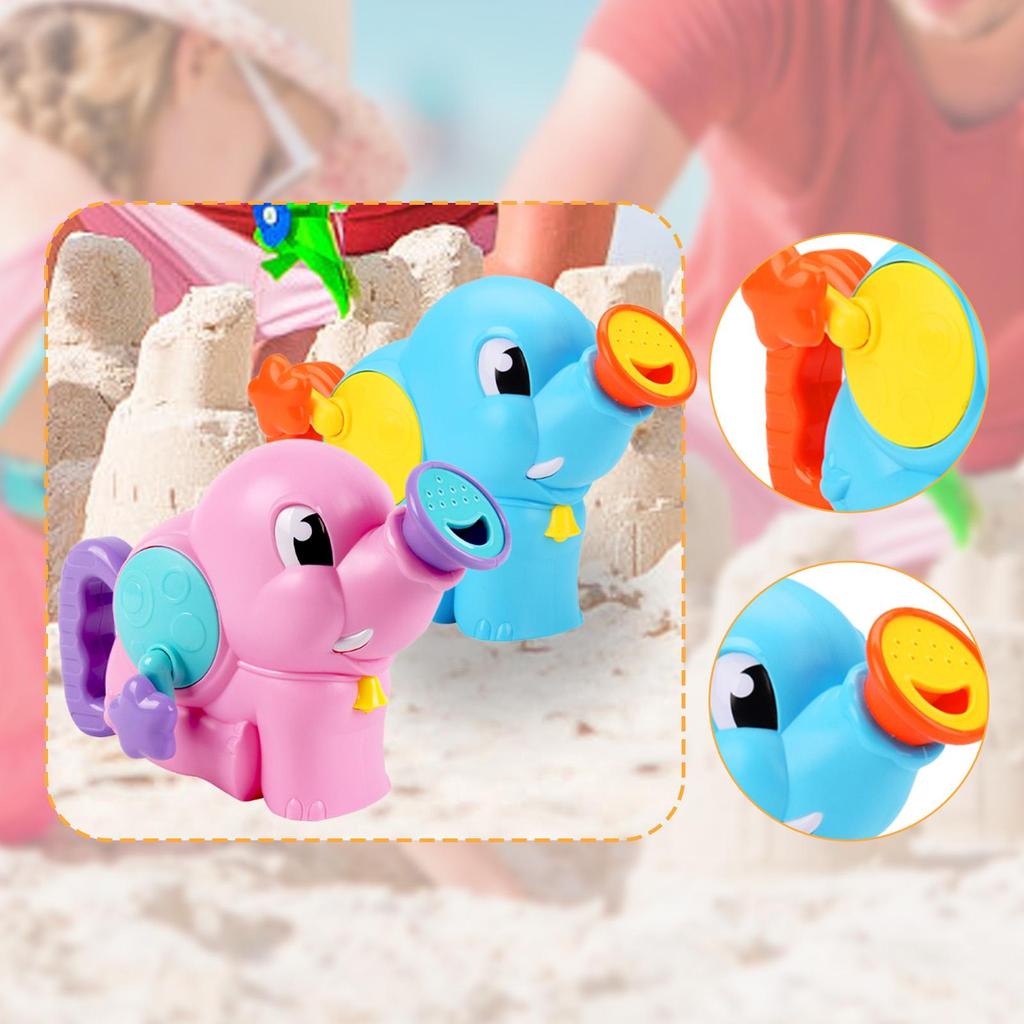 Elephant Design Watering Can Cute Plastic Bath Toy Sprinkler Shower Play Pot for Kids Bathtime Fun