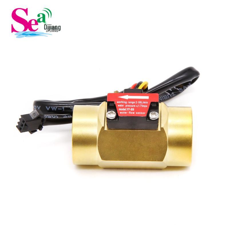 

Медный 6-точечный датчик потока воды Холла с двойной внутренней резьбой для нагревателей и ирригации.