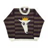 Japanese Abstract Knit Sweater Loose Fit Casual Lazy Style Round Neck Long Sleeve Pullover Men Women