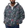 Men'S Winter Zipper Hooded Fleece Sweatshirt With Patch Pocket Casual Jacket