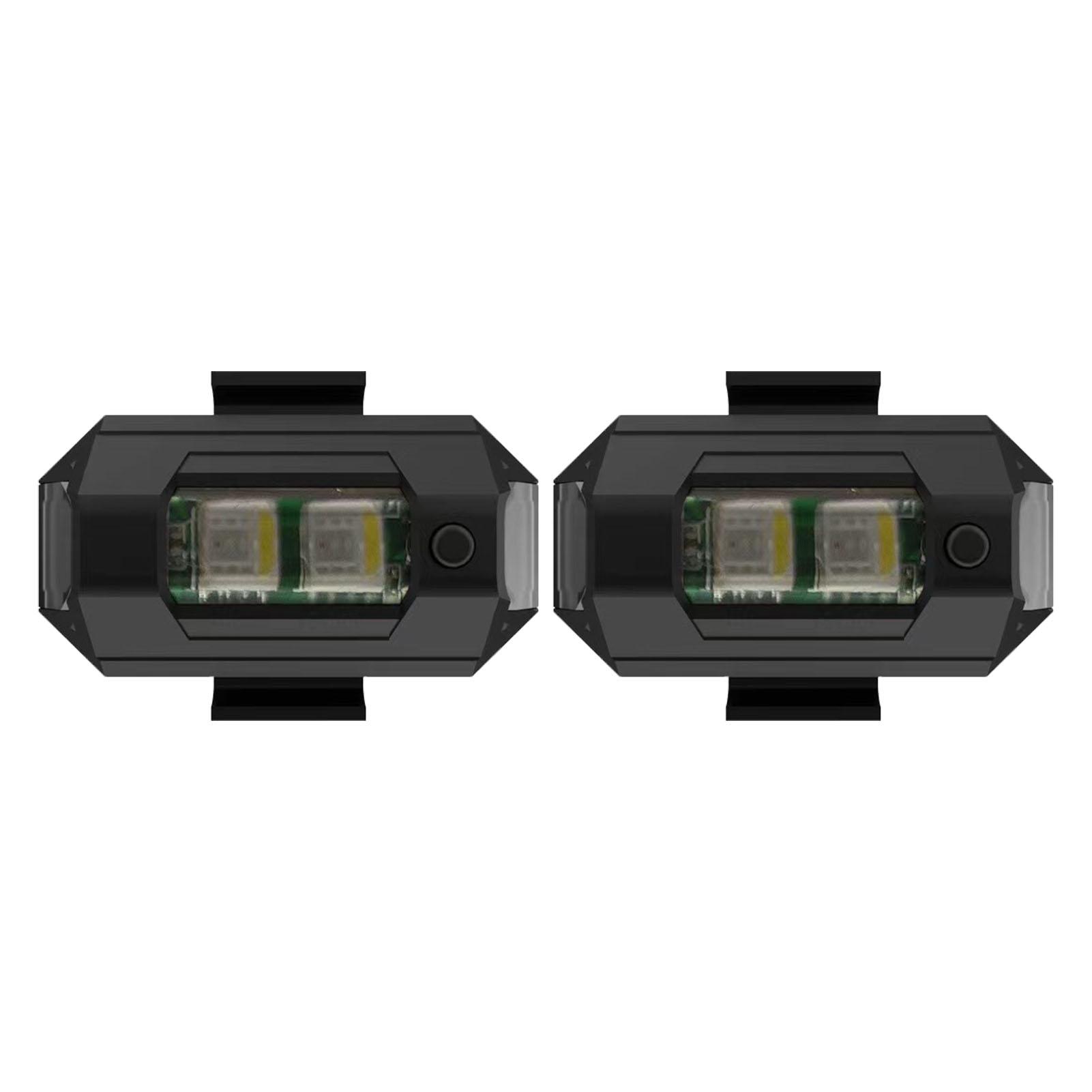 

2Pcs Drone Strobe Lights 7 Modes Ultra Light Easy Installation Micro USB Drone Navigation Lights