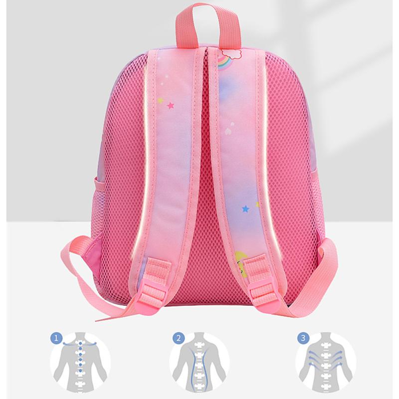 Kids Backpack Students Cute Cartoon Mermaid Unicorn Printing Large Capacity School Bag Lightweight