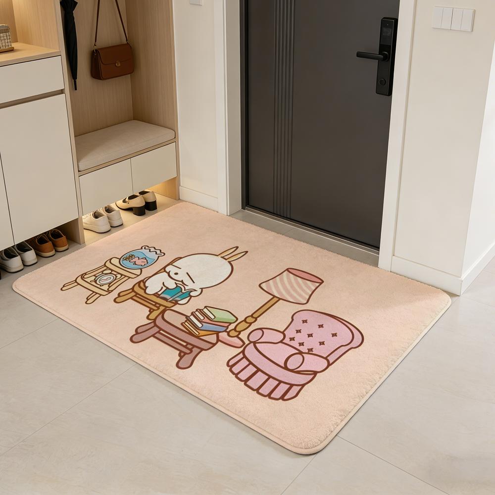 Anime M-MashiMaro Floor Mat Flannel Door Mat Non-Slip Absorbent Washable Indoor Home Rug