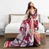 2025 H-Hazbin Hotel Charlie Cartoon Flannel Blanket  Warm Throw Blanket for Bedroom Picnic Print Bedspread Sofa Bed Cover