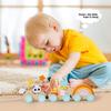 Wooden Animal Cat Panda Toy Train With Interlocking Carriages For Baby Development And Kids Play