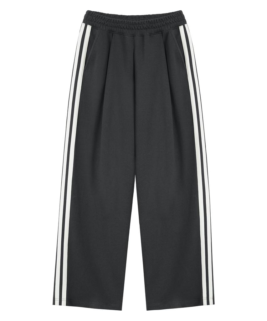 BRENSON Line Track One-Pleat Wide Sweatpants ( 4 Colors )