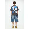 Off-White Sky Blue And White Arrow Print Fashion Light Luxury Trendy Versatile T-Shirt Unisex T-Shirt OFFTE10ISEAMQ