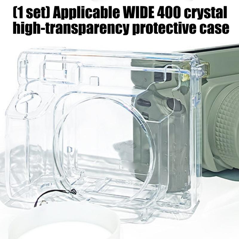 Clear Protective Case For Wide 400 Camera Durability PC Shell High Transparency Cover Housing with Lens Cover Cap