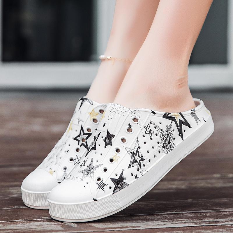 Садовые туфли-слайдеры EVA Slip-On дышащие нескользящие сандалии с закрытым носком для ношения на открытом воздухе 43 звезда 1390₽