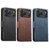 iPhone 17 Pro Flip Case with MagSafe, Card Slot, Wireless Charging, Stand, and Protective Leather Design