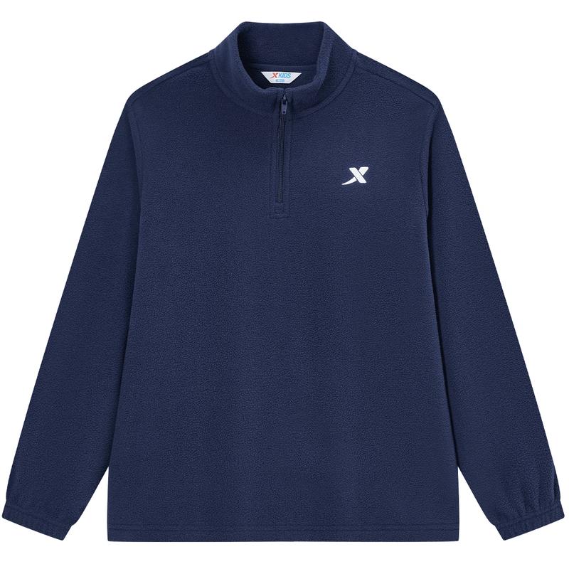 Xtep Kids Fleece Knit Pullover Sweatshirt 150