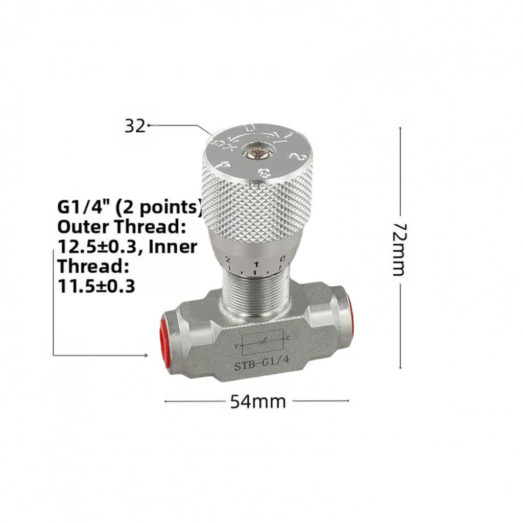 Calibrated Knob And Shaft Hydraulic Flow Control Valve Two-Way Valve