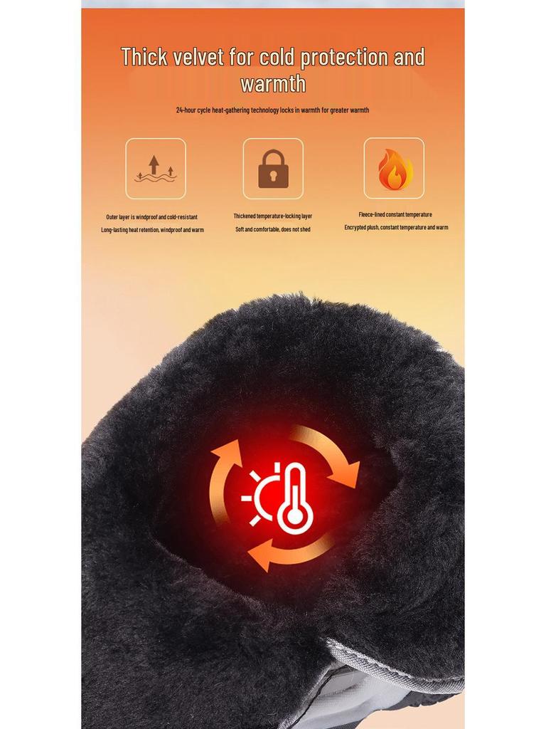 Children's Winter Snow Boots - Plush, Warm, Anti-Freeze Cotton Shoes for Boys & Girls