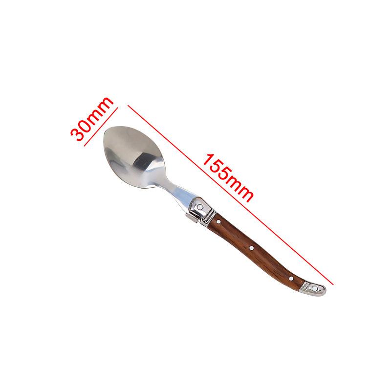 

ABS Коричневый изогнутый нож 304 Satinless стальной набор столовых приборов столовый нож вилка ложка чайная ложка ежедневная западная кейтеринговая посуда