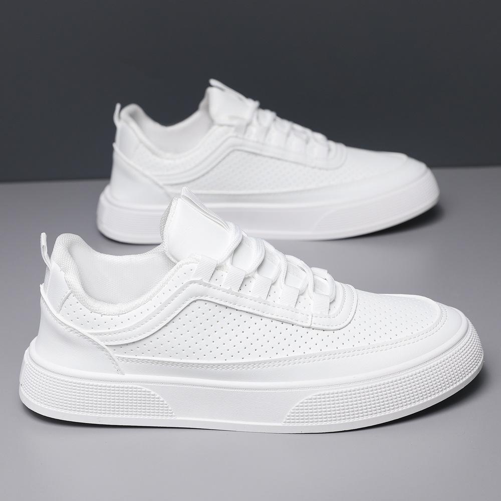 

Men s Breathable Platform Sneakers Casual Fashion Athletic Shoes 46 білий