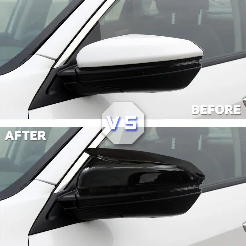 1 Pair Car Rearview Mirror Cover Glossy Black/Carbon Fiber Side Door Mirror Cover For Honda Civic 10th 2016 2017 2018