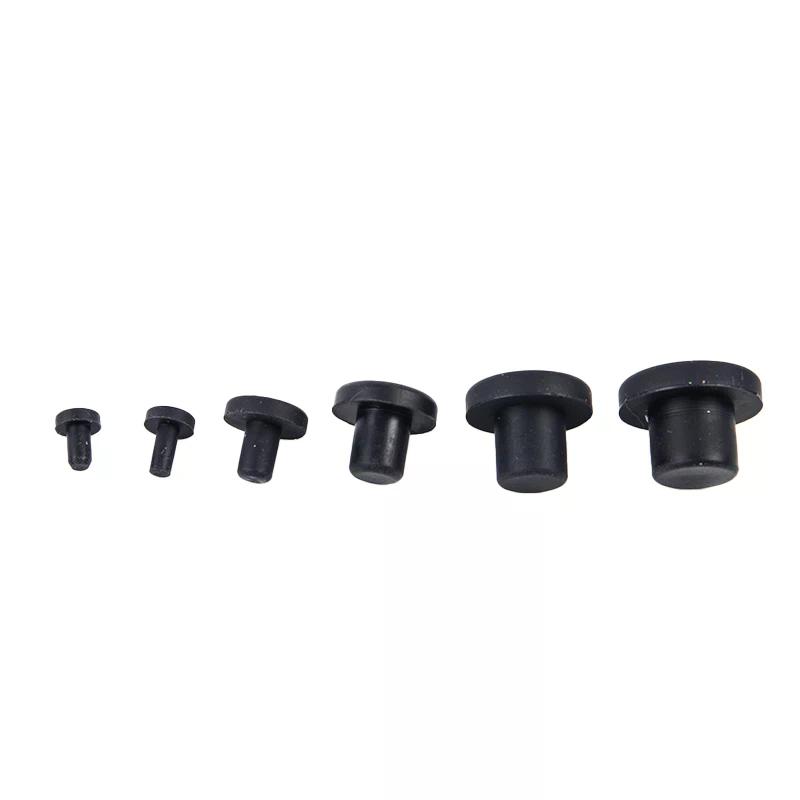10Pcs Black Solid Rubber Hole Caps 3-12mm High Temperature Resistance Seal Hole Plugs