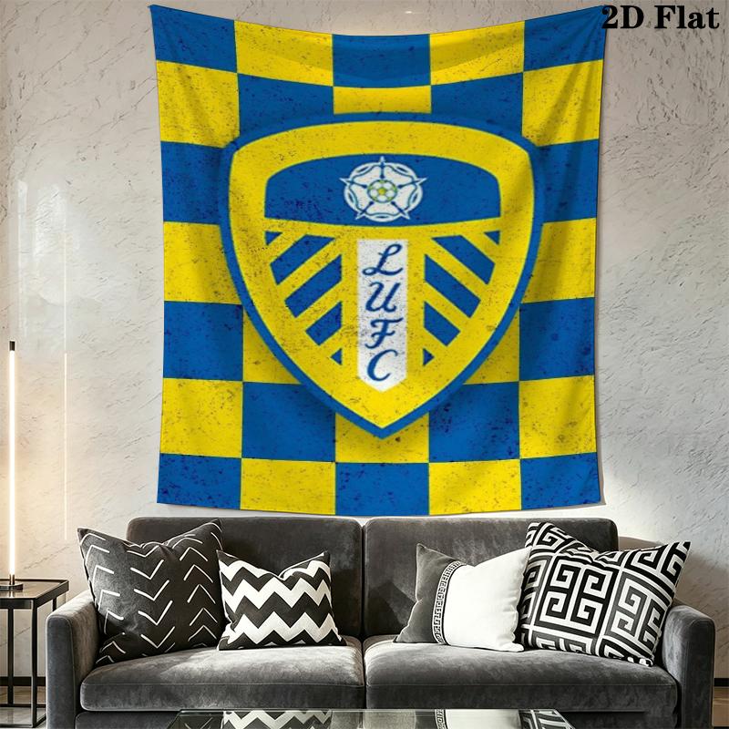 Leeds United Wall Tapestry Aesthetic Wall Hanging Printed Fabric Blanket Decorative Tapestries for Bedroom Living Room Home Decor