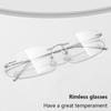 Pure Titanium Glasses Anti Blue Light Men's Eyeglasses Frames Luxury Brands Rimless Glasses Women Pure Titanium Computer Lenses