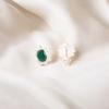 Green Onyx 925 Sterling Silver Jewelry Handmade Stud Earrings 0.54" For Women EE-151-5