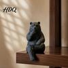 Creative Gifts for Animal Lovers 3D Print Bear Figurine Statue Matte Resin Relief Sculpture Nordic Office Desk Aesthetic Decorations Minimalist