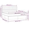 3132813 vidaXL Lit à sommier tapissier et matelas Gris clair 180x200cm Velours