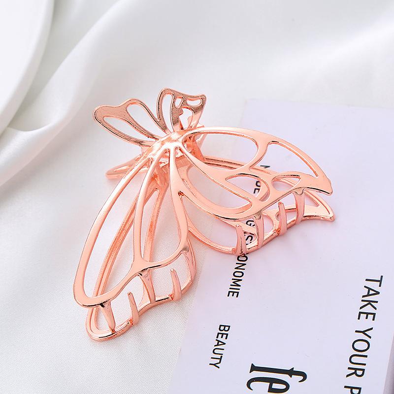 

Модные заколки для волос-бабочки, полые заколки для волос из цинкового сплава, золотые/серебристые заколки для волос-бабочки, женские аксессуары для волос