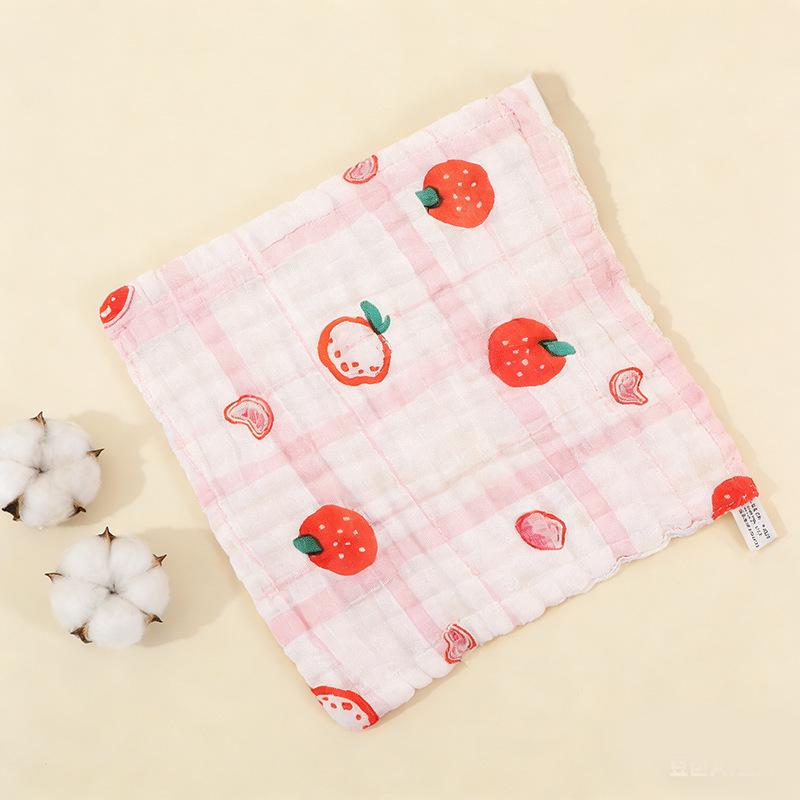 Class A Pure Cotton 6-Layer Gauze Washcloth Bib for Infants and Toddlers