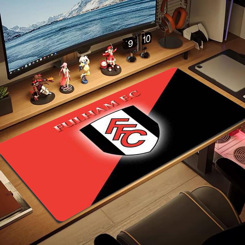 Fulham FC Farbiges Mauspads Großes Gaming-Tischkissen Rutschfestes Laptop-Tablet Großes Mauspads XXL Matte Mini-PC Spielmatte Mit Verriegeltem Rand
