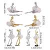 Elegante Harzskulptur einer Balletttänzerin Ballerinen-Figur Tanzendes Mädchen Statue Ornament zur Verschönerung jedes Raumes