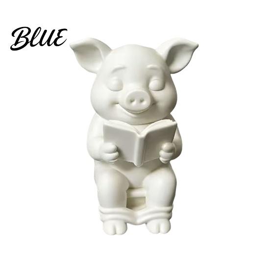 Piglet Statue for Figurine with 3D Pig Printed Study Room Statue Mini Matte Frosted Detailed Animal Figure Surface Dirt
