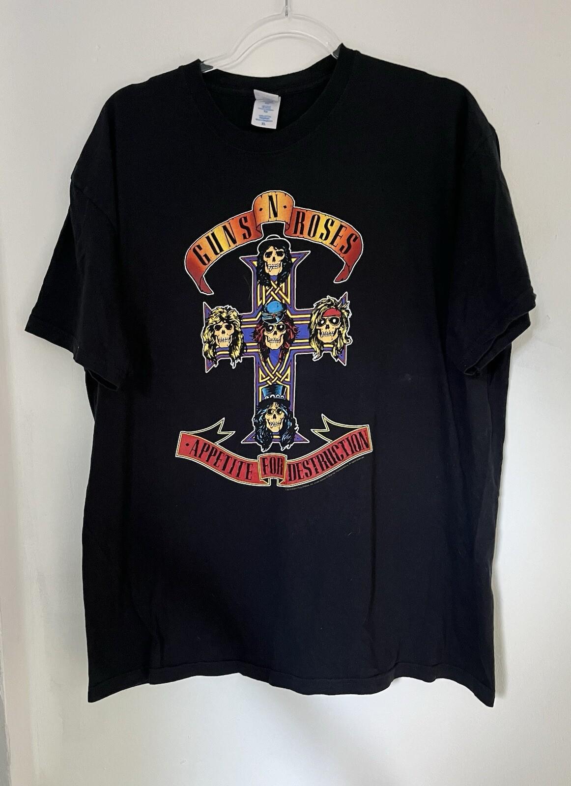 Vintage Guns N Roses Shirt XL 2012 Rock Band Tour Retro Appetite For Destruction Unisex T-Shirt XXXL