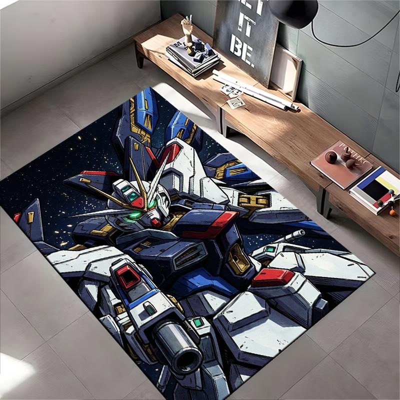 "Robot Mecha Design Cartoon Carpet for Living Room or Bedroom Decor" Suitable for use as an anti-slip for living room bedroom sofas