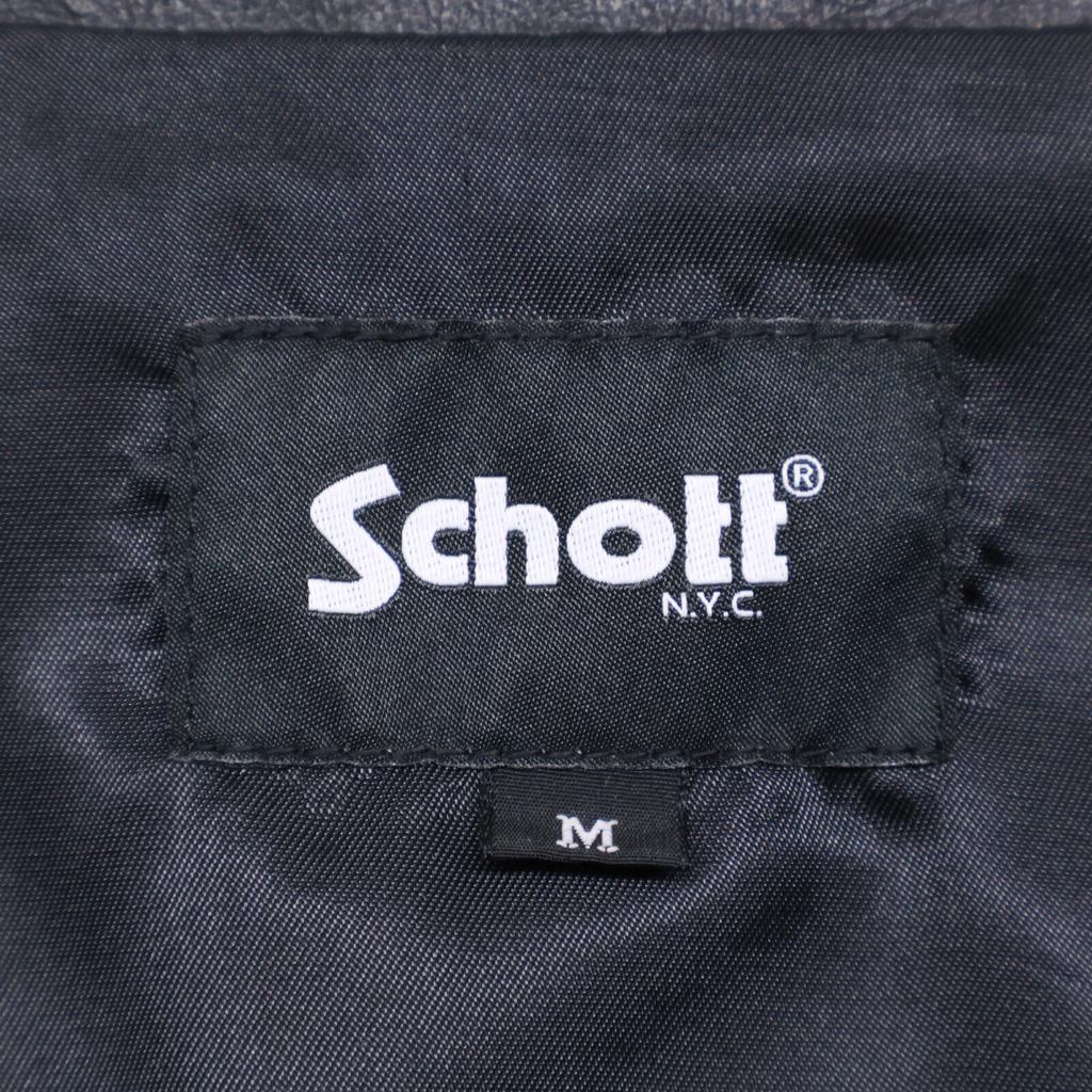 SCHOTT 782-4150004 Sheepskin Sports Jacket M blackUsed