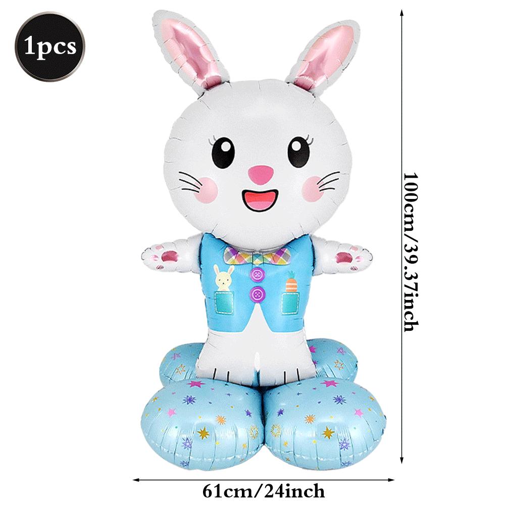 

3D Standing Easter Foil Balloon Giant Rabbit Carrot Chick Egg Balloons Easter Party Decoration Kids Gift Air Filled Garden Decor