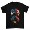Captain America Iron Man T-Shirt Unisex Cotton Adult Superhero Movies Freedom