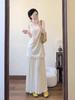 2026 New Women's Sleeveless Dress - Early Spring White Patchwork Skirt