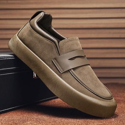 Espadrilles Men Casual Flats Shoes Vintage Business Man Soft Bottom Walking Shoes Loafers Outdoor Round Toe Low-Top Sneakers 46