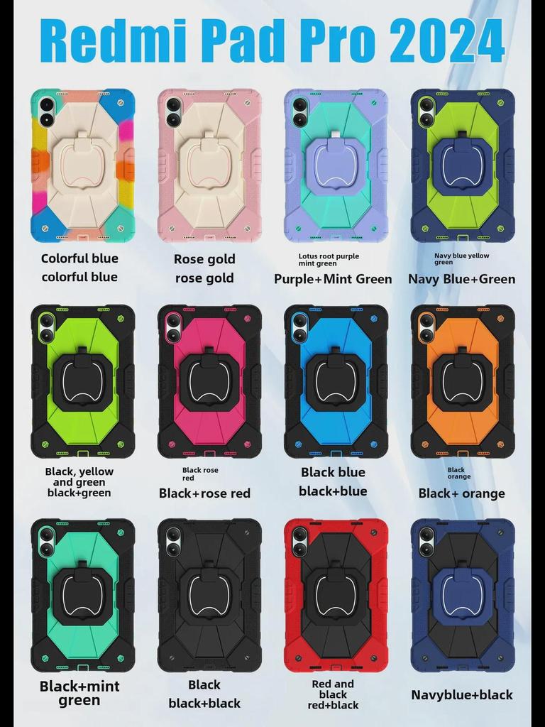 2024 Xiaomi Redmi Pad Pro 12.1'' Carcasă anti-cădere rotativă la 360° cu suport de orientare dublă