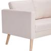 2 Seater Sofa Fabric Cream White