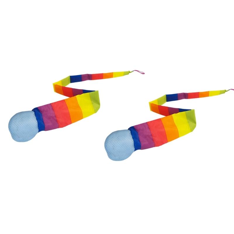 Rainbows Comets Ball Soft Tail Throwing Receiving Ball Cheerleading Streamers Ball For Kid Sensory Training And Team Game