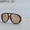 Oversized Pilot Oval Punk Sunglasses Women 2026 Luxury Vintage Big Frame Double Beam Sun Glasses For Lady Outdoor Eyewear UV400