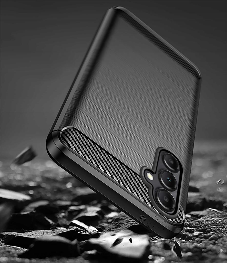 Case for Samsung Galaxy A15 4G/A15 5G Armored Carbon CASE BACK + Glass