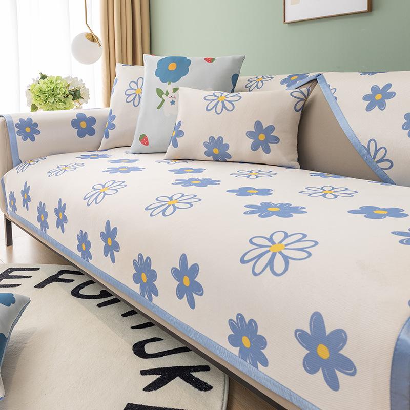 

Мультяшная подушка для дивана в стиле Инс, стираемая, с принтом, пылезащитная, полотенце для спинки, лето 70*70cm