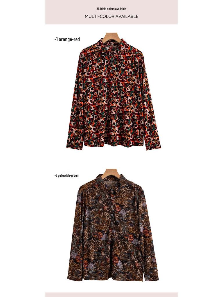 Women's Autumn/Winter Long Sleeve Merino Wool T-Shirt with Collar