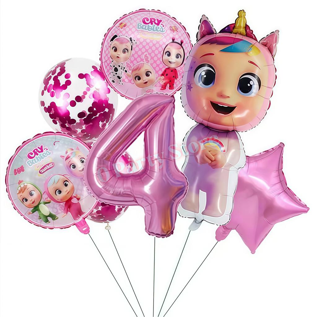 Cry Babiesed Birthday Party Decorations Tableware Plate Cup Balloon 1St Year Boy Girl Birthday Decor Baby Shower Supplies Gifts