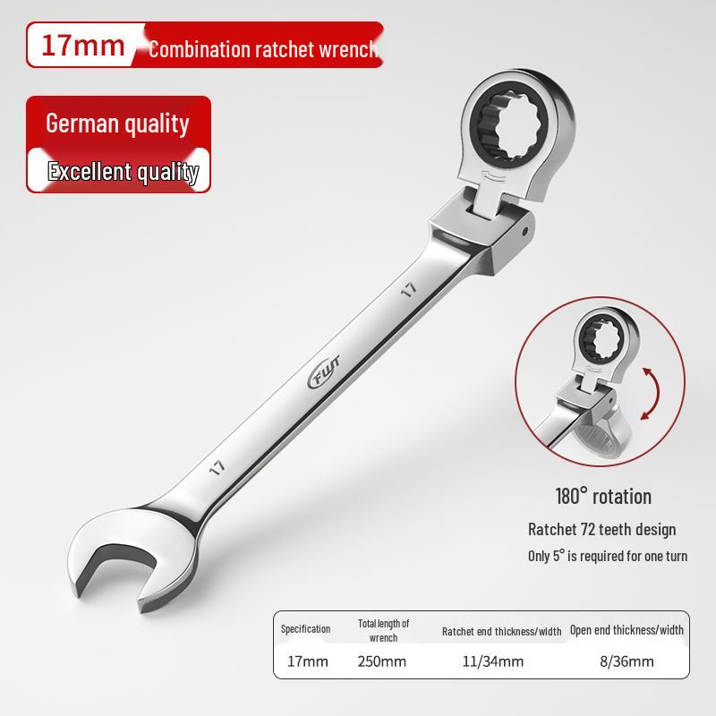 Reversible Double Head Ratchet Wrench Set for Automotive Repair