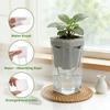 3/15PCS Self Watering Plant Pots, Translucent Plastic Planters with Drainage Holes, Mini Nursery Pots for Flower Seedlings & Indoor Gardening