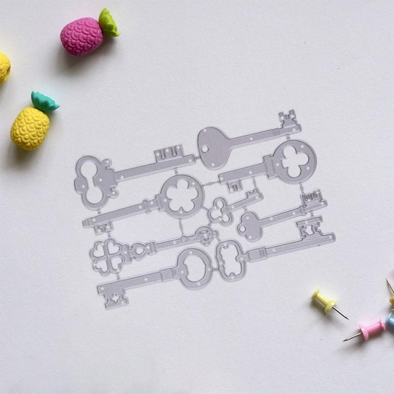 Key Shape Cutting Dies Scrapbooking Templates Carbon Steel Die Cut Templates for Card Making Packaging