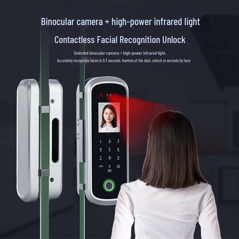 Realand ZD506 Smart Biometric Glass Door Lock CN plug (adapter included)